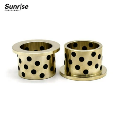 Bushing bahu bebas minyak/bushing tembaga grafit/flensa bantalan pelumas diri
