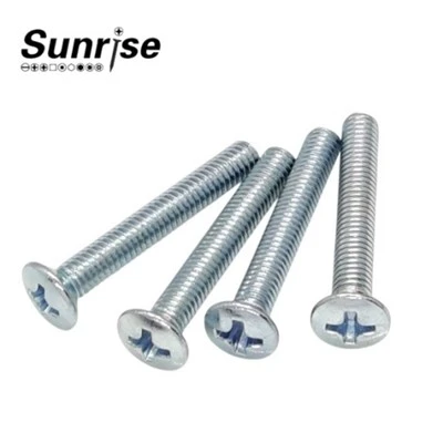 Kepala oval menaikkan countersunk sekrup mesin kepala datar