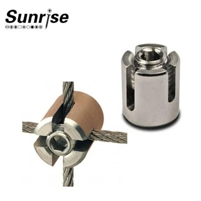 Stainless steel 316 cross slot clamp/wire rope clamp