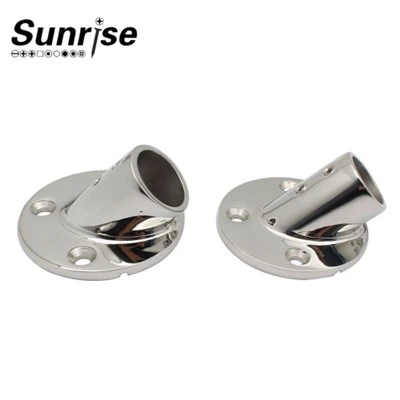 Stainless Steel 45 derajat Pipa Bulat Kursi Kursi Pipa Basis Flange