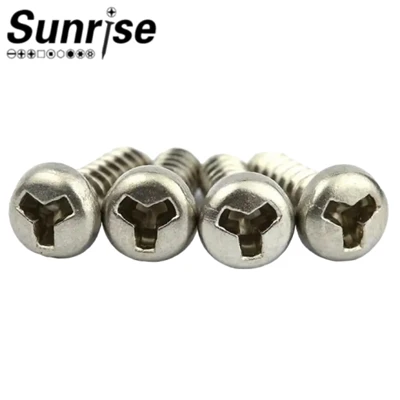 Sekrup Self Tapping Keamanan Tipe Y Kepala Pan Countersunk Datar Stainless Steel