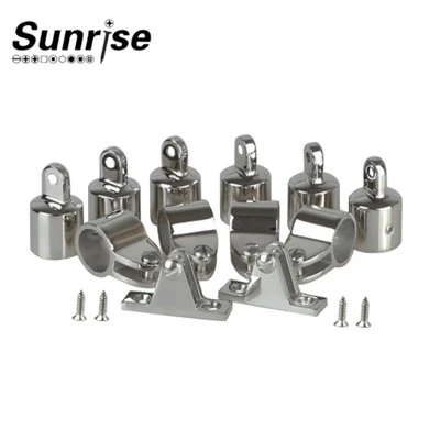 Perangkat Keras Awning Stainless Steel Set Tiga-Bend